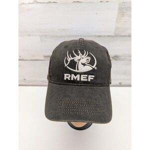 RMEF Hat Cap Strap Back One Size Brown Embroidered Elk Deer Hunting Mens